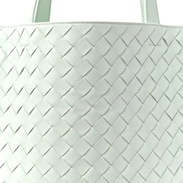 Bottega Veneta Intrecciato Small Tote Bag Glacier in Calfskin from FASHIONPHILE, photo 8 of 11