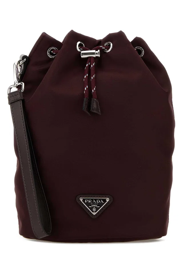 Prada Contenitori Clutch — Burgundy in Burgundy from HEWI
