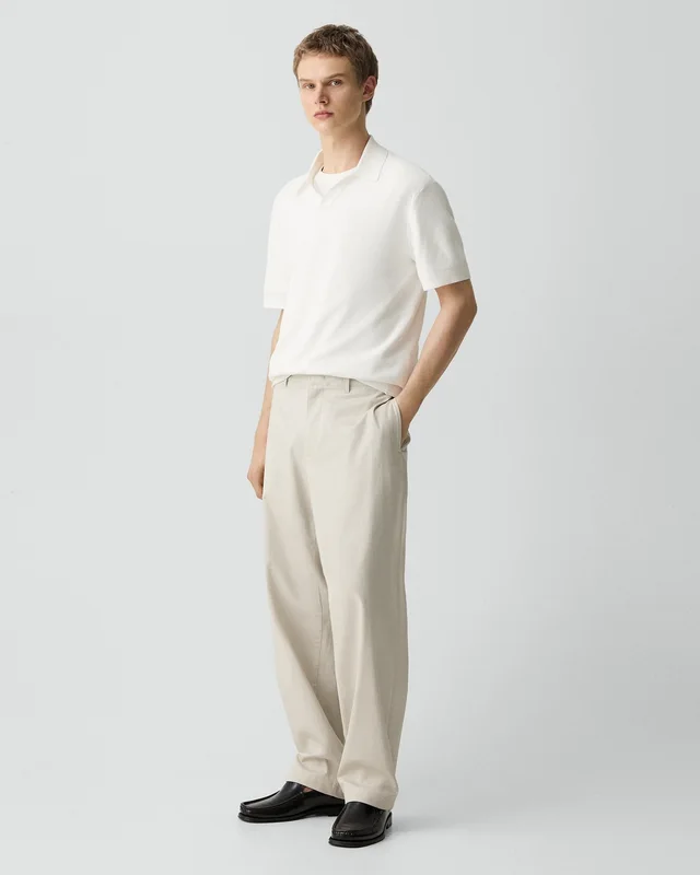 Theory Straight Chino Pant in Moonsoft Cotton, photo 3 of 6 from Theory
