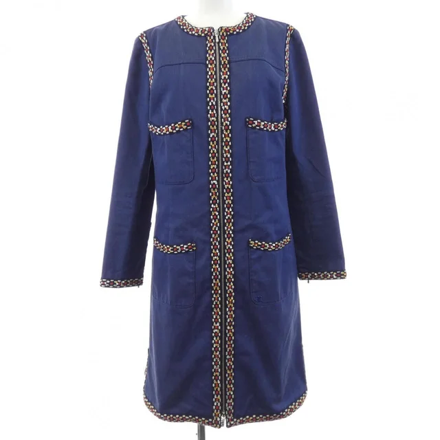 Chanel 04A Vintage Coat Navy in Navy from The Reluxe