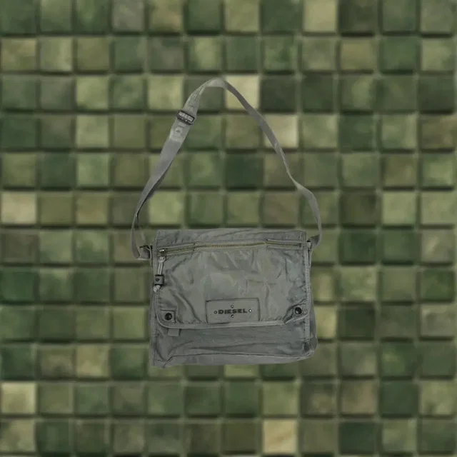 Diesel Vintage Crossbody Bag Grey Silver Shoulder Sling Men Messenger Y2K in black from Grailed