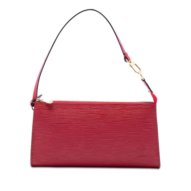 Red Louis Vuitton Epi Pochette Accessoires Shoulder Bag in Red Leather from Designer Revival