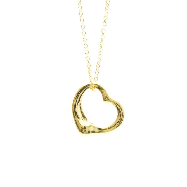 Tiffany & Co. Open Heart Yellow Gold (18K) No Stone Men,Women Fashion Pendant Necklace (Gold) in Gold Yellow gold (18K) from Elady