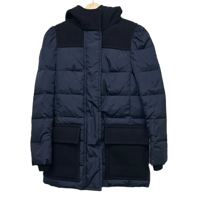Miu Miu Down Coat S Navy 38 in Navy from The Reluxe
