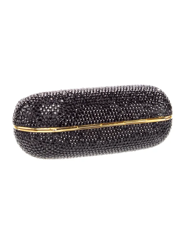 Judith Leiber Crystal Minaudière in black Leather from The RealReal, photo 5 of 6