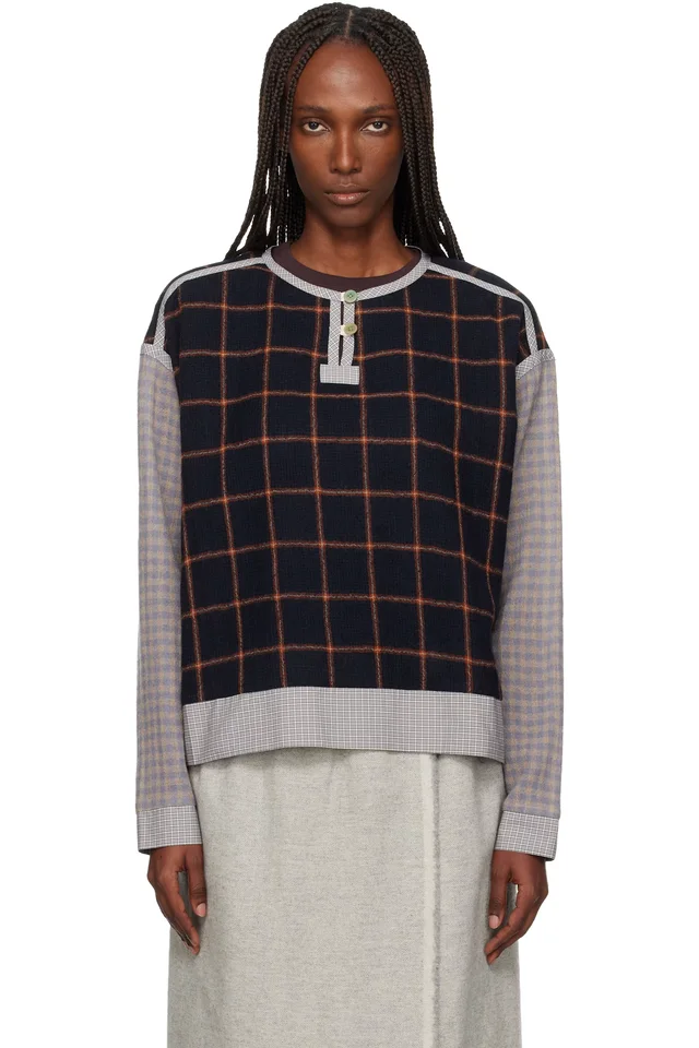 Navy Pitch Sweater, image 1 of 1 from SSENSE