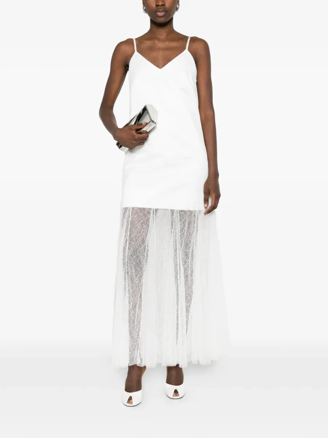 Maje taffeta and lace dress, photo 2 of 2 from FARFETCH