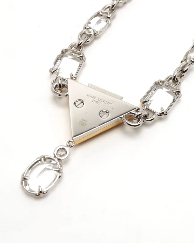 Louis Vuitton V Rhinestone Necklace from A Retro Tale, photo 4 of 5