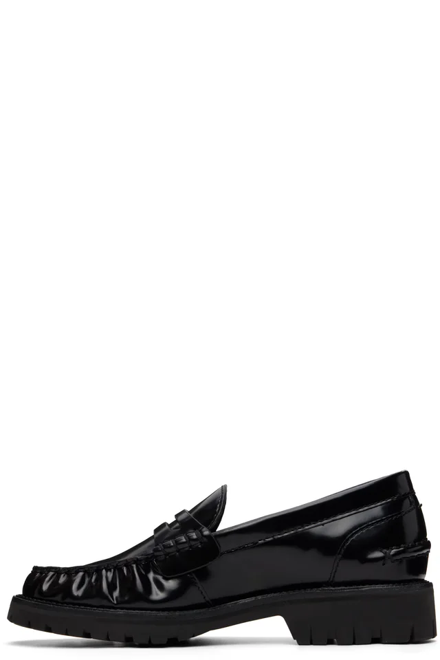 rag & bone Black Corey Leather Loafers, photo 3 of 5 from SSENSE