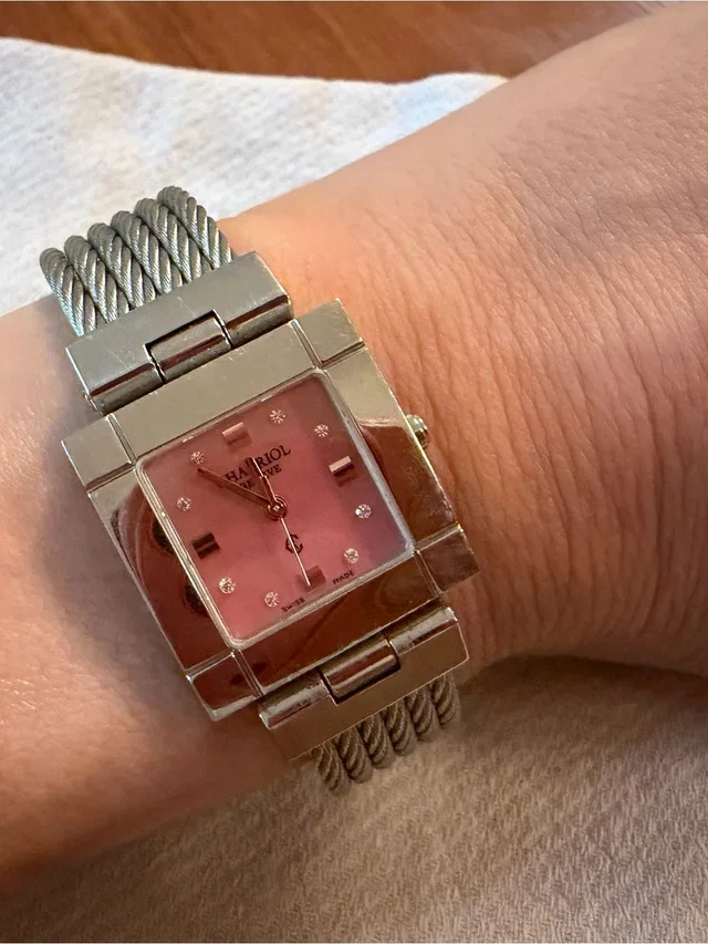 Ladies Charriol Celtic Pink Dial Steel & Diamond Cable 20mm Quartz Watch in gray|silver|pink from Poshmark