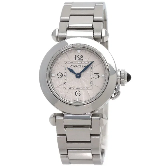 Pasha de Cartier Watch SS in Leather from The Reluxe