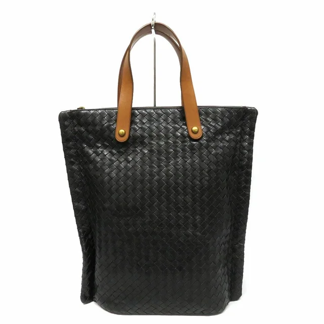 Bottega Veneta Tote Bag Leather Black Intrecciato in black Woven leather from Poshmark