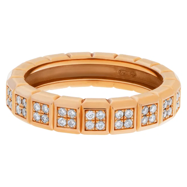 Chopard "Ice Cube Pure" eternity ring in Pink Rose Gold from Gray And Sons