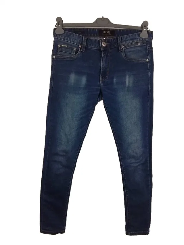 Diesel Skinny Jeans Blue Size: 30" in Blue Cotton from Oxfam Online Shop