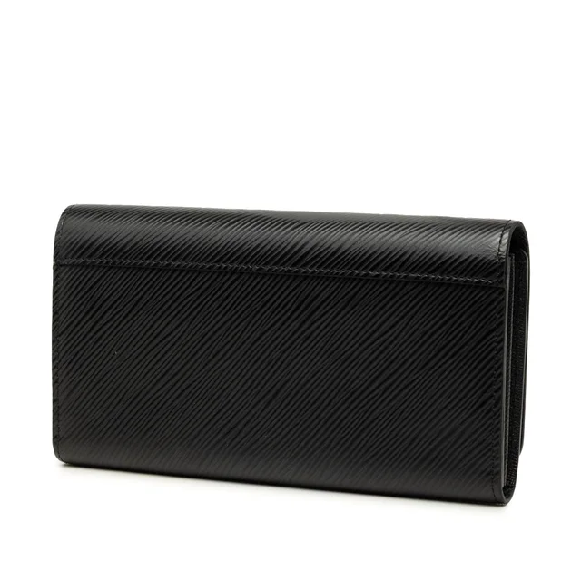 Black Louis Vuitton Epi Twist Long Wallet in Black Leather from Designer Revival, photo 2 of 2