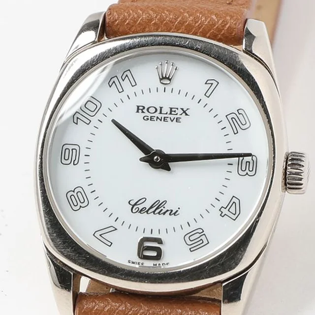 Rolex Cellini Danos 25mm Ref. 6229 18k Watch in Leather from A Retro Tale, photo 2 of 2