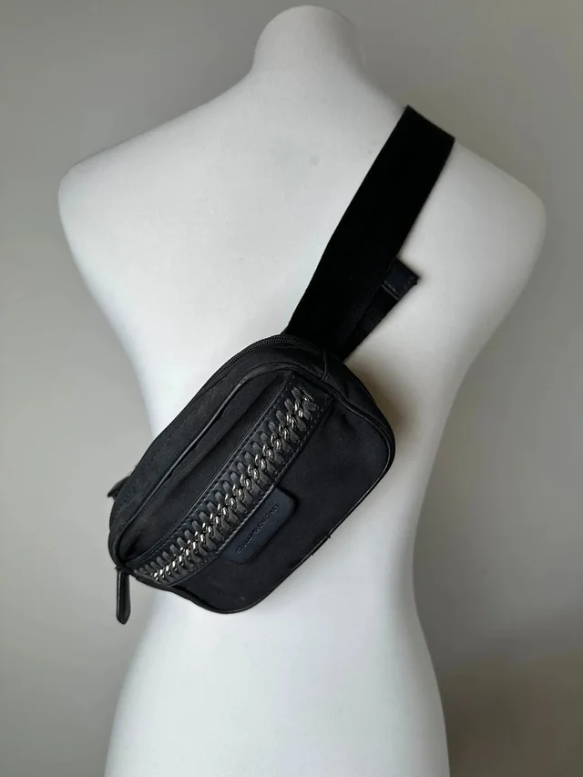Stella McCartney Vintage Nylon Crossbody Bag Black Silver in black Nylon from Grailed