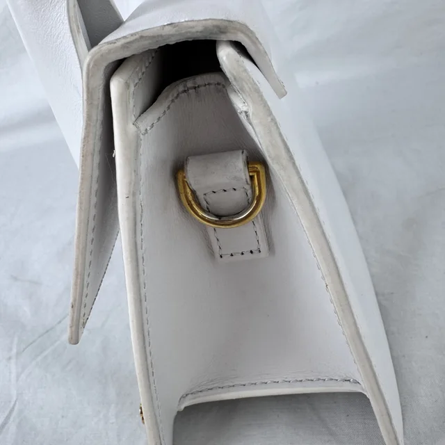 Jacquemus Le Chiquito Moyen White Bag in White Calfskin leather, Metal from Reowned, photo 11 of 12
