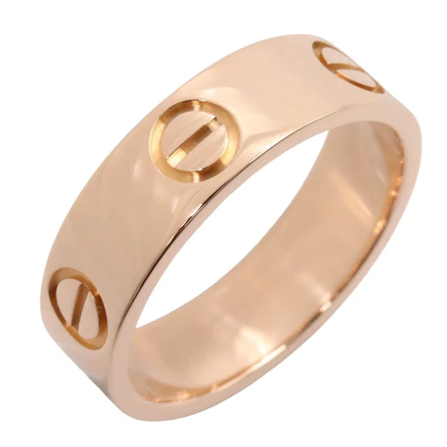 Cartier Love Au750 Pink Gold Ring Size 52 in Pink from LuxUness