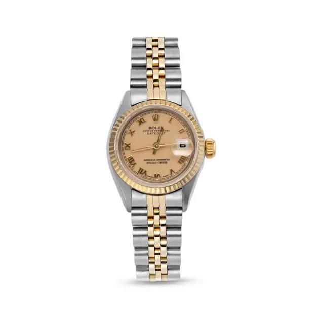 Rolex Datejust Automatic Chronometer Champagne Dial Ladies Watch 69174 CRJ in neutral|yellow|white|silver|gold|gray from Jomashop.com