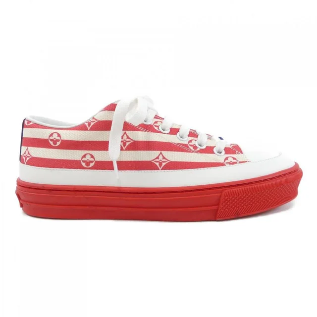 Louis Vuitton Sneakers in Red color/White Canvas from Elady