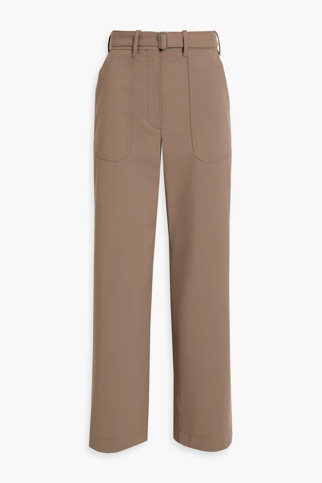 Theory Belted Cotton-Blend Twill Wide-Leg Pants from THE OUTNET, photo 1 of 1