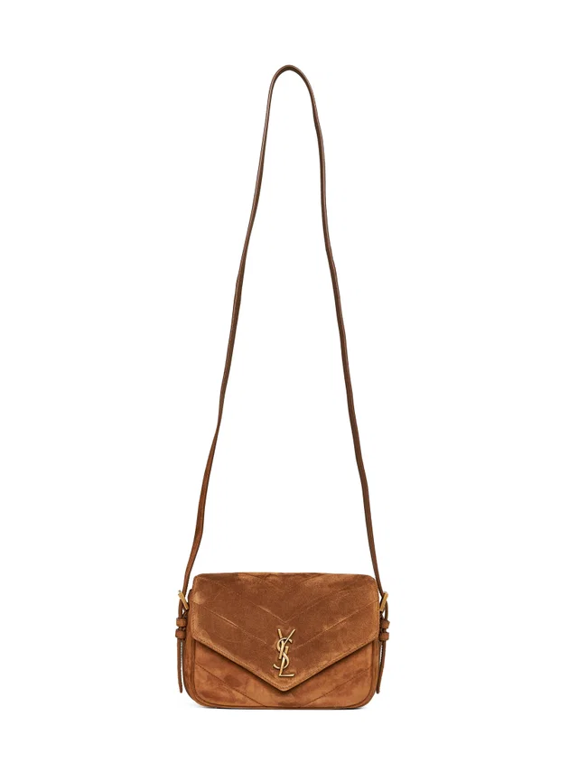 Saint Laurent Loulou Toy Crossbody Bag — Camel Calf Leather in Brown Calfskin from HEWI