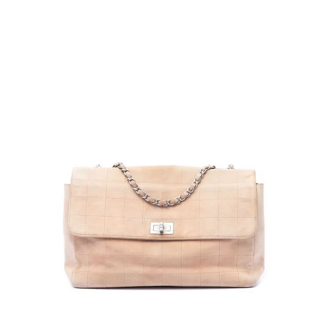 Brown Chanel Choco Bar Suede Mademoiselle Turnlock Flap Shoulder Bag in Brown Suede from Designer Revival
