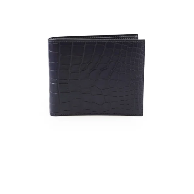 Hermès MC2 Copernic Wallet Matte Alligator Dark Blue Marine - C stamp(2018) in Navy Crocodile from The Purse Affair
