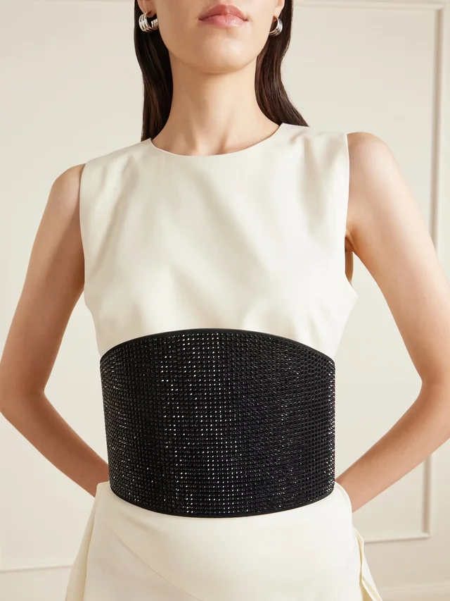 DÉHANCHE Undone crystal-embellished suede waist belt in Black, photo 2 of 2 from NET-A-PORTER (Canada)