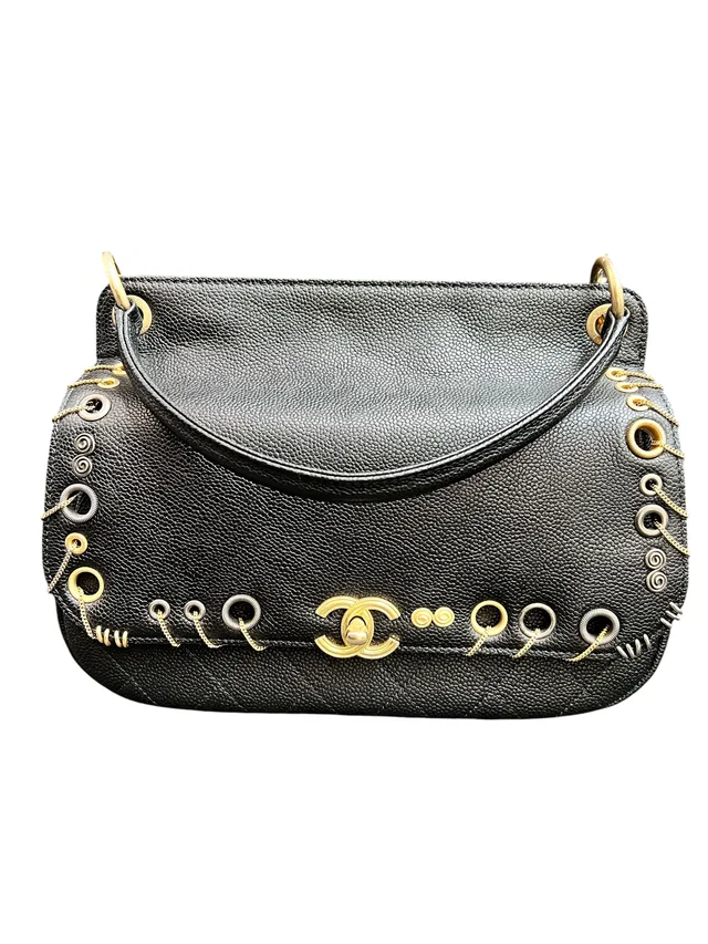 Chanel Piercing Chic Flap Black Caviar GHW in Black Caviar leather from Luxury Promise