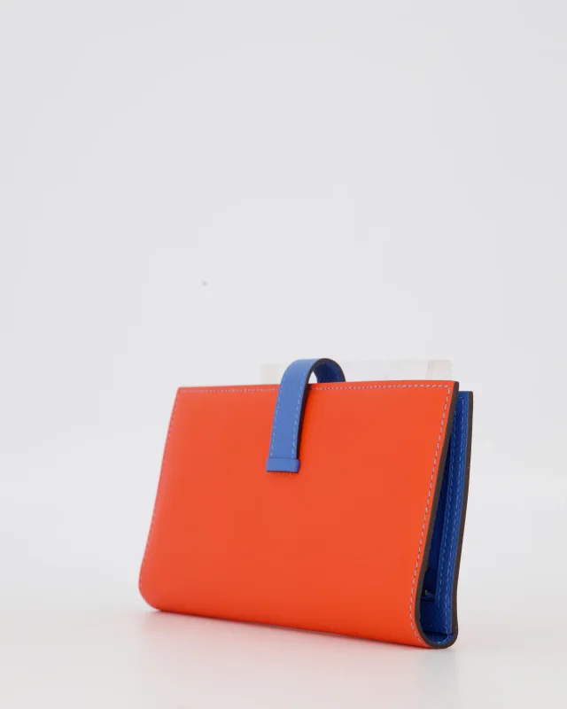 Hermès Bearn Verso Wallet in Blue Leather from Sellier, photo 11 of 12