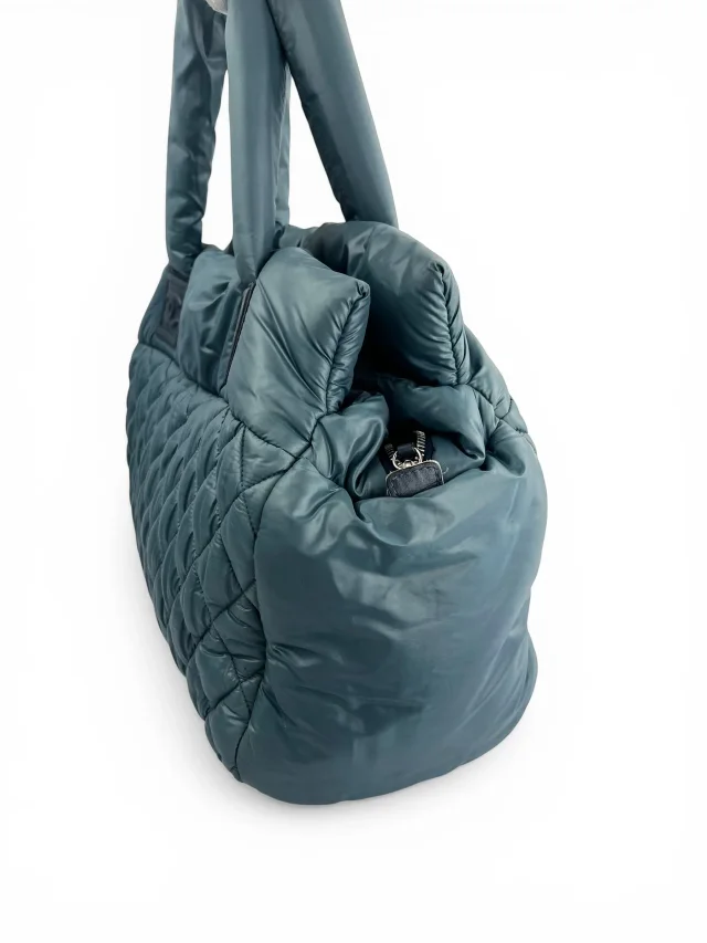 Chanel Coco Cocoon Quilted Nylon Tote in Blue Nylon from Season 2 Consign, photo 4 of 6
