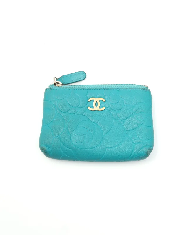 Chanel CC Camellia Coin Purse in Leather from A Retro Tale