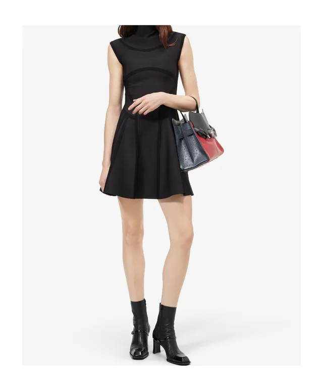 Alexander McQueen Women's Anatomical Lines Knit Mini Dress in Black, photo 2 of 5 from SENSER