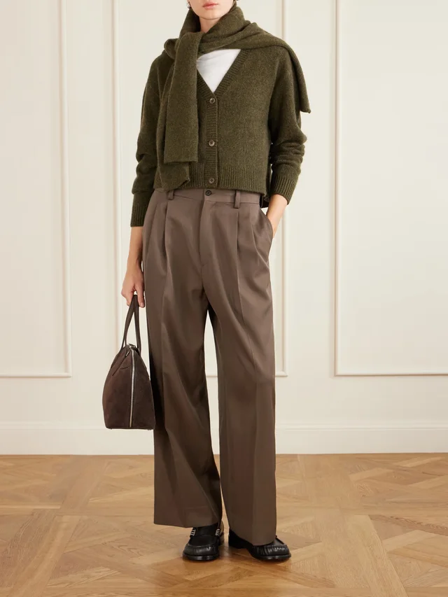 THE ELDER STATESMAN Cashmere cropped cardigan in Green, photo 2 of 2 from NET-A-PORTER (Canada)