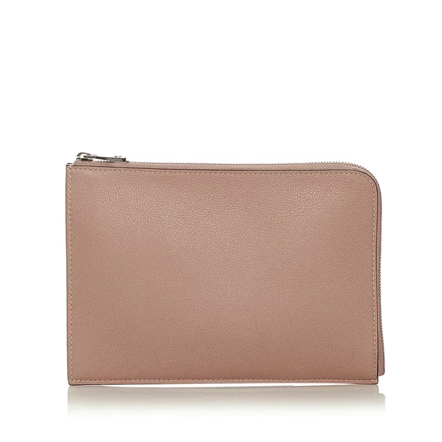 Pink Louis Vuitton Taurillon Pochette Jour PM Clutch Bag in Pink Leather from Designer Revival