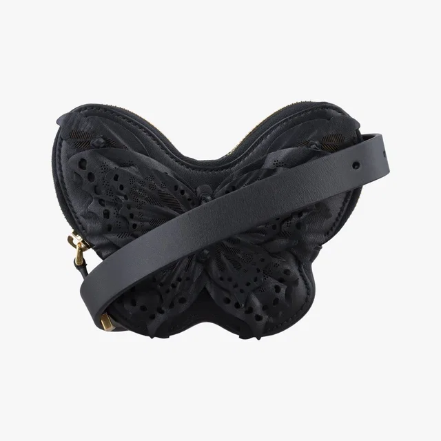 Dior 30 Montaigne Butterfly Stroke Black Lambskin Handbag in Black Lambskin from The Reluxe