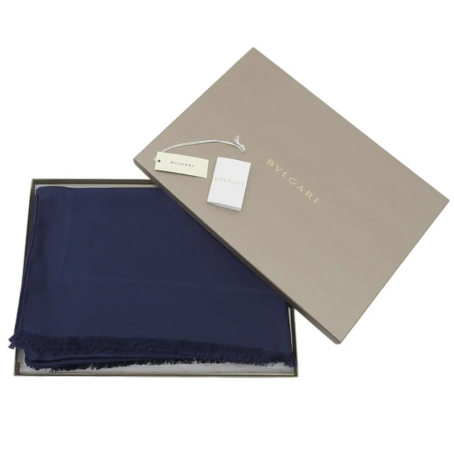 Bvlgari Logomania Lettere Maxi Metal Silk Wool Scarf in Silk from LuxUness, photo 2 of 2