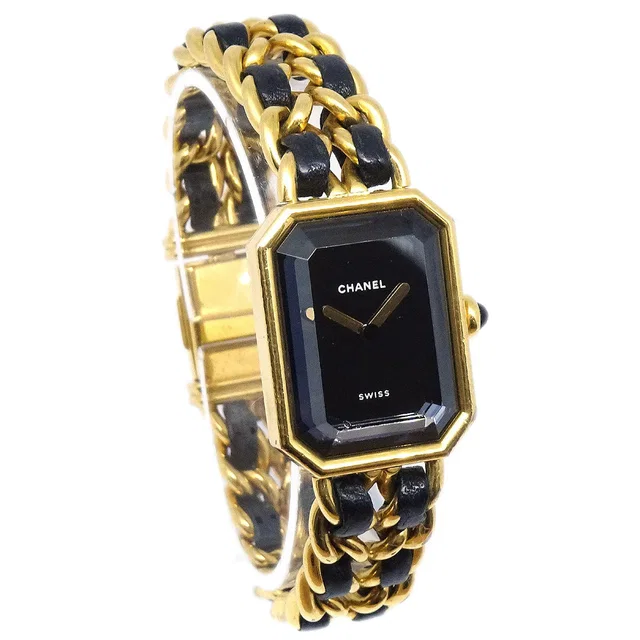 Chanel Premiere Watch #M in Leather from AMORE Vintage Tokyo