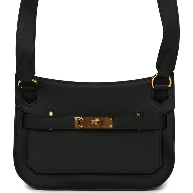 Hermès Mini Jypsiere Black Swift Gold Hardware in Black Swift leather from Madison Avenue Couture