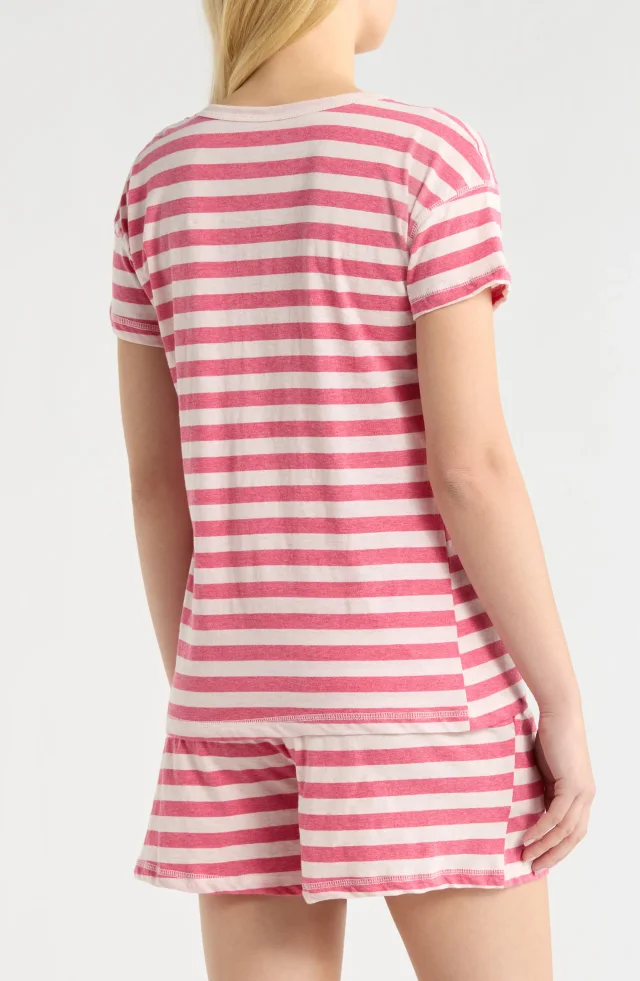 Papinelle Jada Organic Cotton Short Pajamas in Pink, photo 2 of 6 from Nordstrom Rack