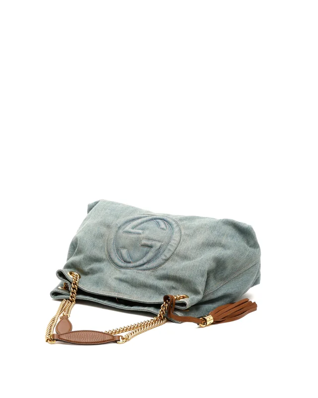 Gucci Soho Chain Tote Bag in Denim from A Retro Tale, photo 4 of 7