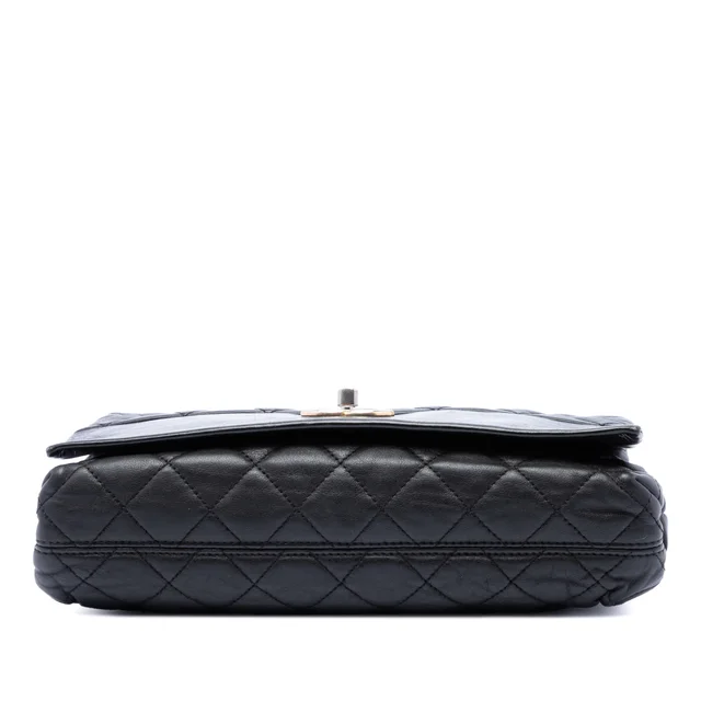 Black Chanel Medium Quilted Calfskin Soft Elegance Flap Shoulder Bag in Black Calfskin from Designer Revival, photo 2 of 2