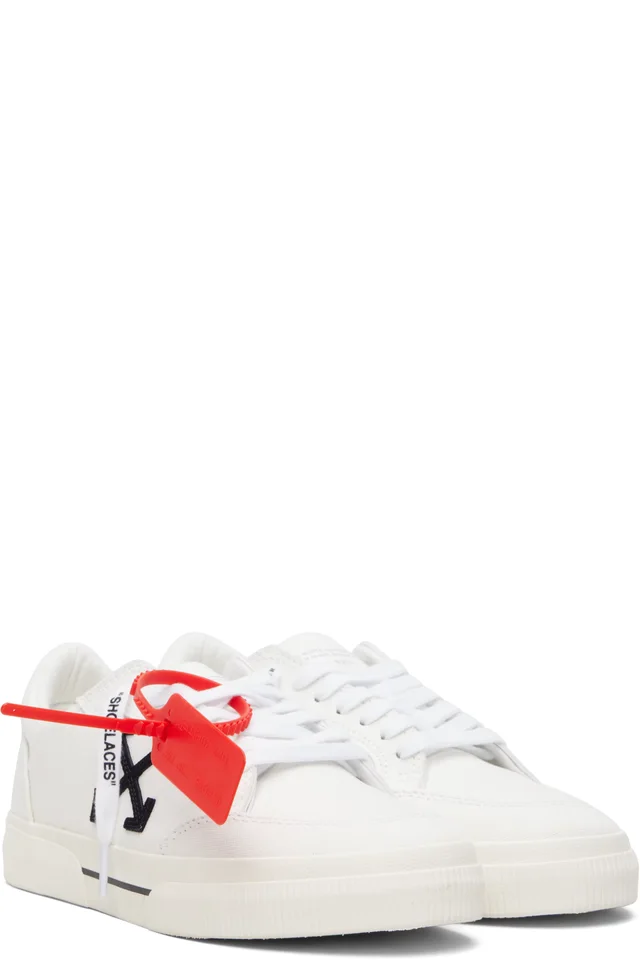 Off-White White Vulcanized Low Sneakers, photo 4 of 5 from SSENSE