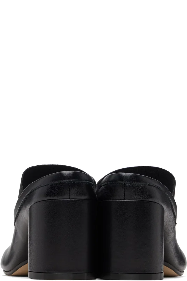 MM6 Maison Margiela Black Anatomic Numeric Sandal Heels, photo 2 of 5 from SSENSE