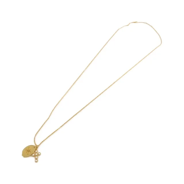 CELINE necklace in WHITE / GOLD metal fittings 長さ: 76-80cm モチーフ 横x縦: 1.5cmx2.0cm from KOMEHYO, photo 2 of 5