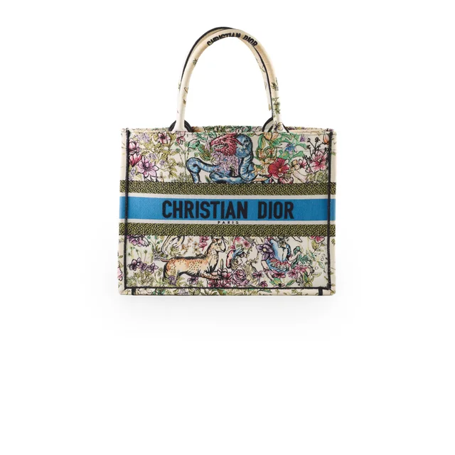 Dior Small Floral Book Tote in Canvas from The Purse Affair