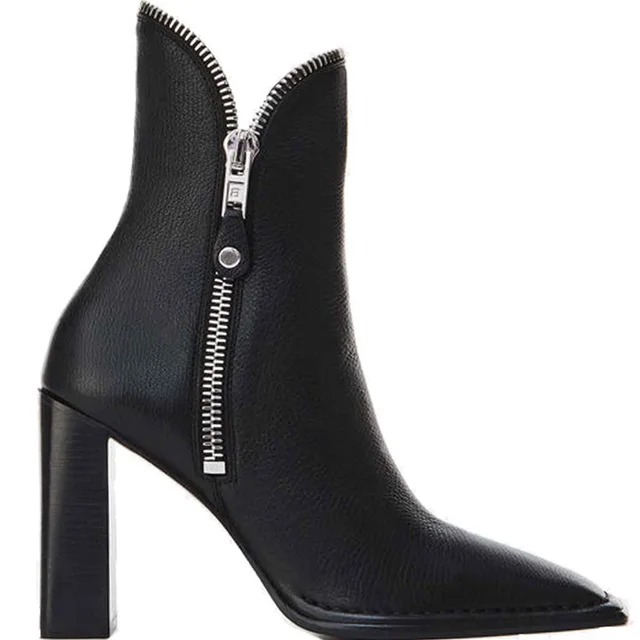 Alexander Wang Lane Boots 100 Grained, Black/Rhodium from Cultstatus, photo 1 of 1