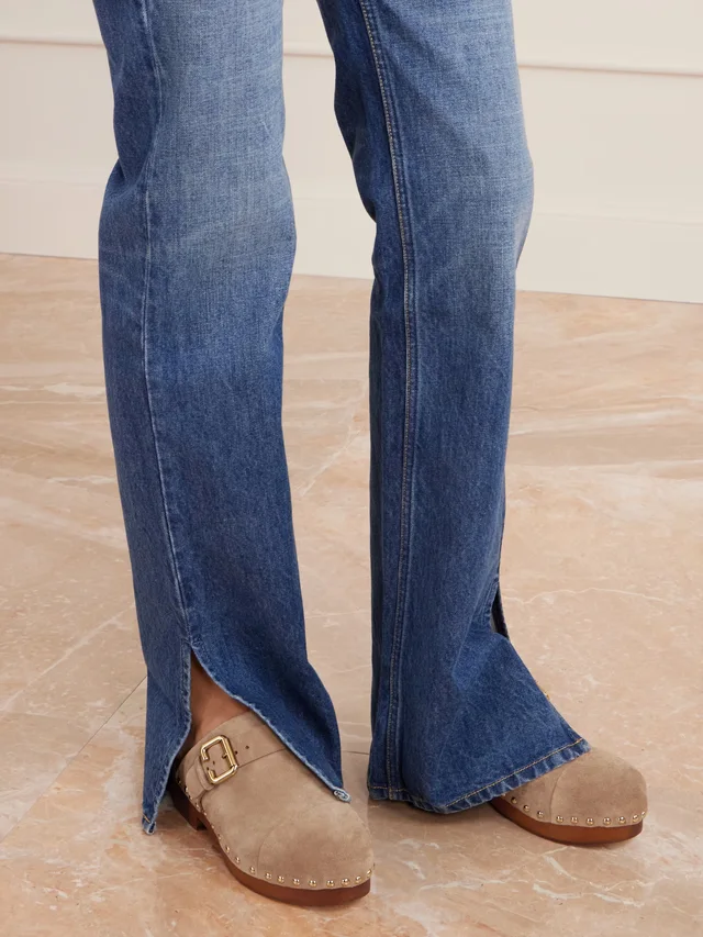 CHLOÉ Jeannette embellished suede clogs in Beige, photo 2 of 2 from NET-A-PORTER (Canada)